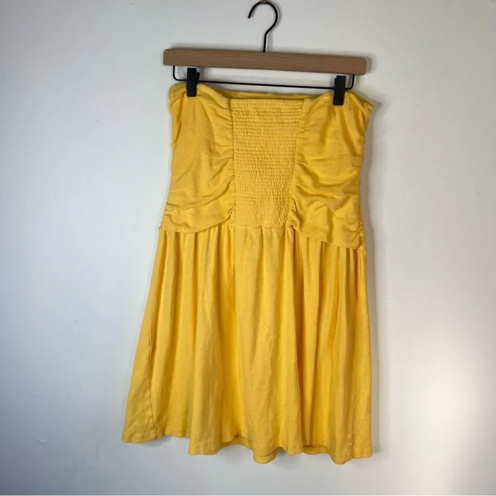Free People Adore You yellow MINI dress